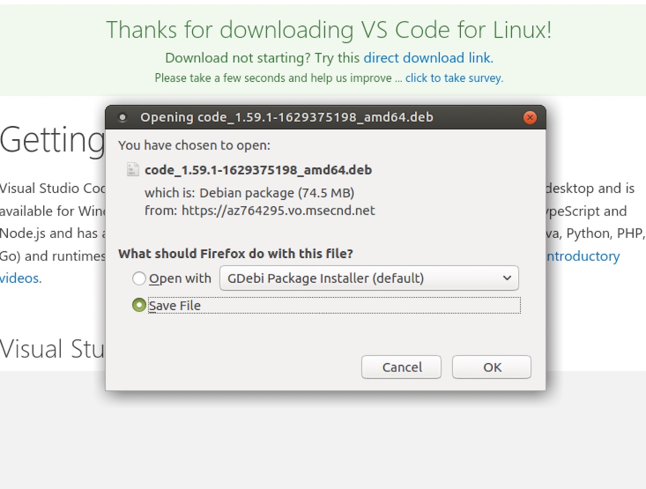 Cara install VSCode di Ubuntu - 2021