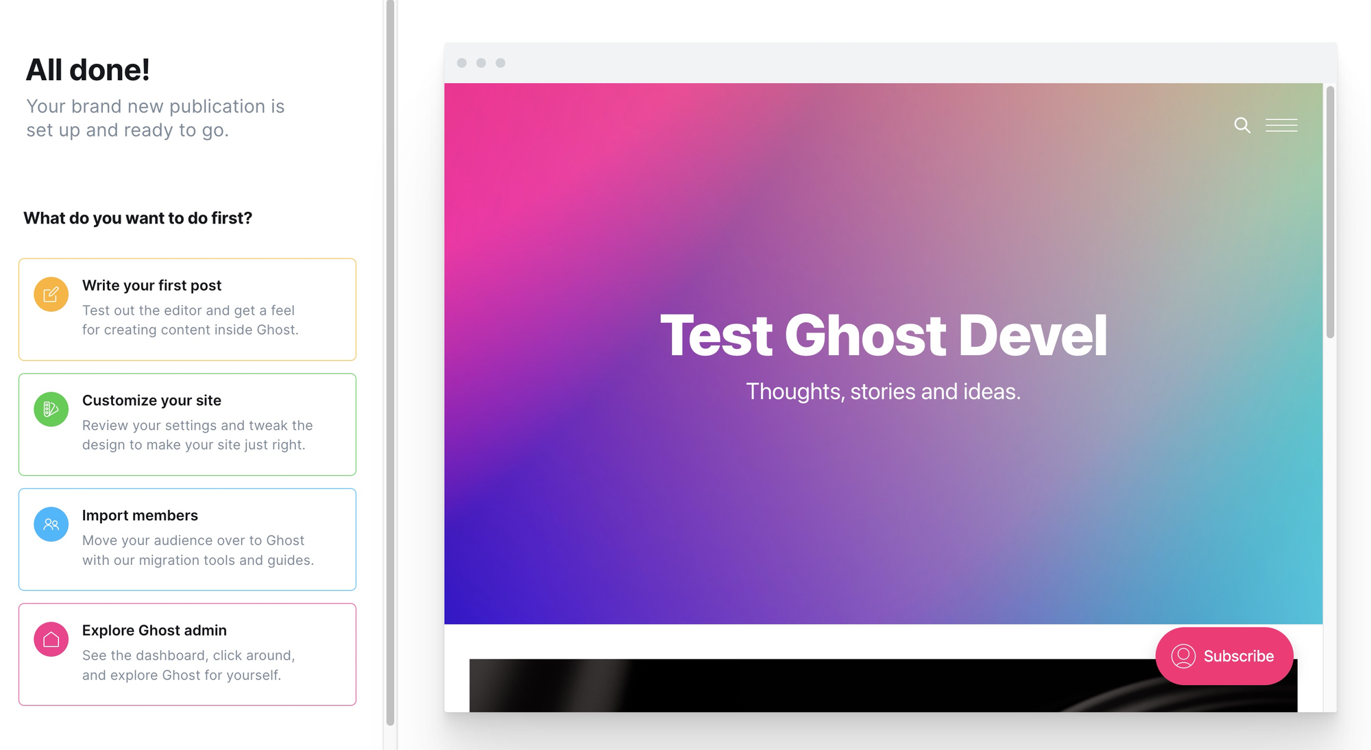 Cara self hosted Ghost CMS dengan nginx dan pm2