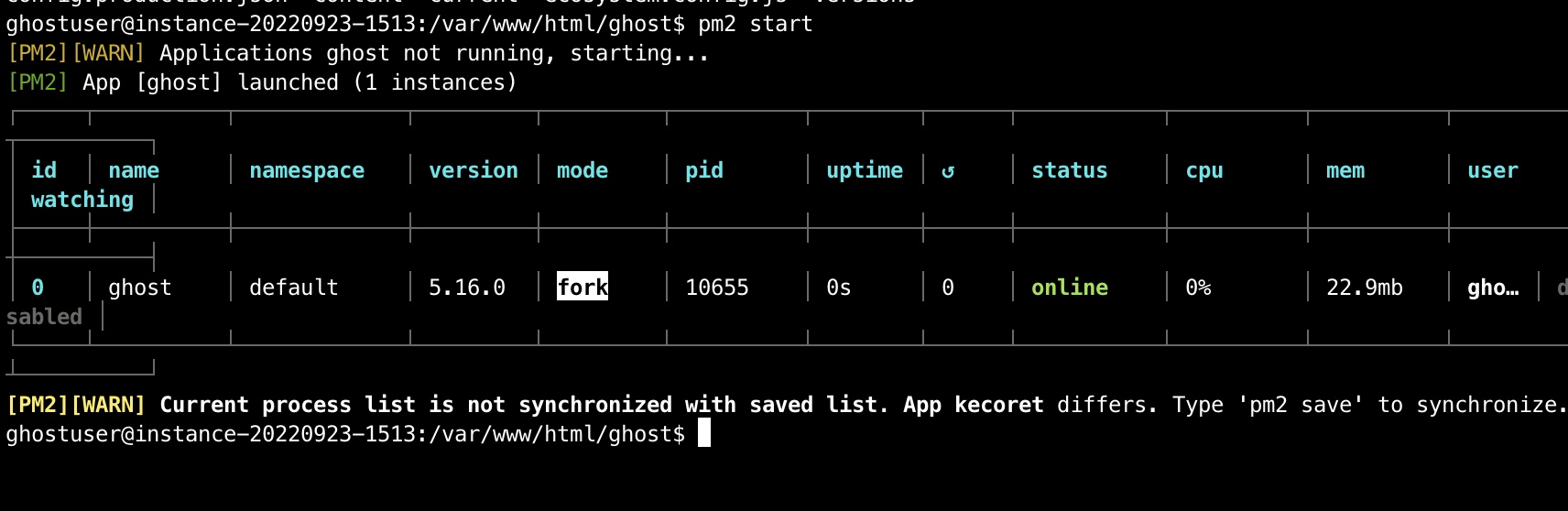 Cara self hosted Ghost CMS dengan nginx dan pm2