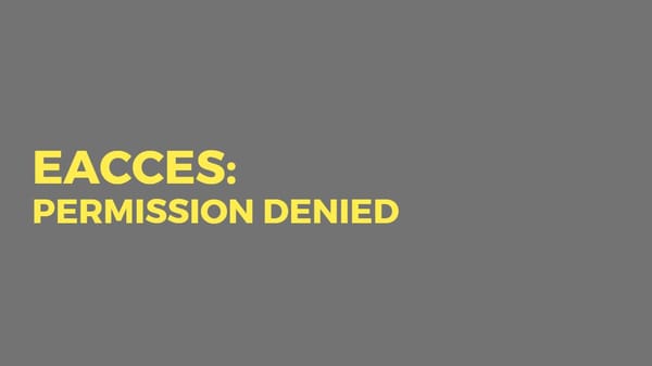 Mengatasi npm error ./postinstall.js - error storing binary to local file Error: EACCES: permission denied